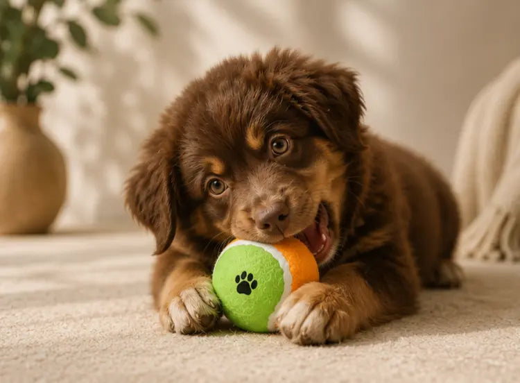 Balle de tennis colorée pour chiens Au meilleur ami