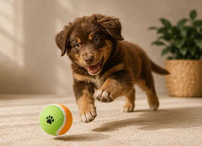 Balle de tennis colorée pour chiens Au meilleur ami