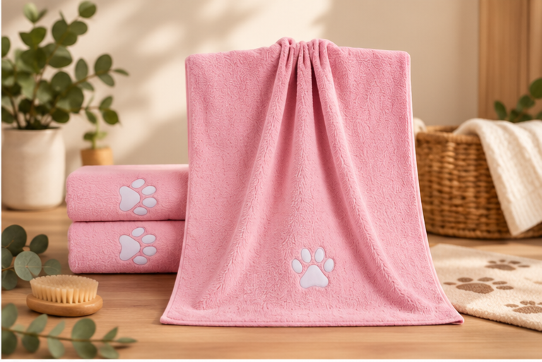Serviette de bain pour chien et chat Au meilleur ami