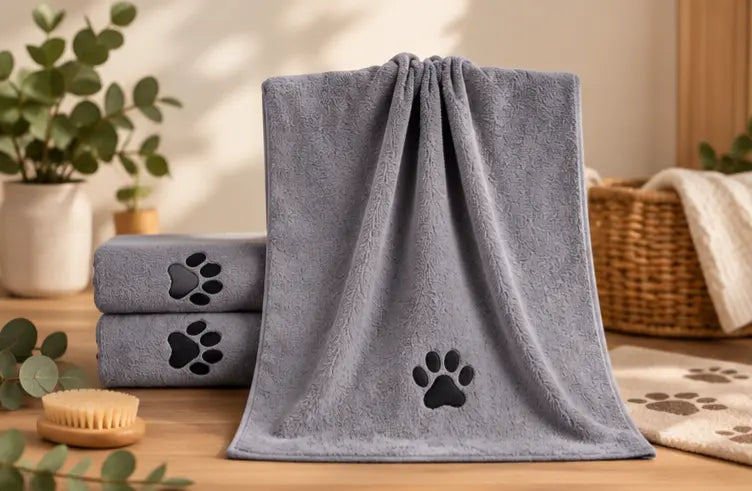 Serviette de bain pour chien et chat Au meilleur ami