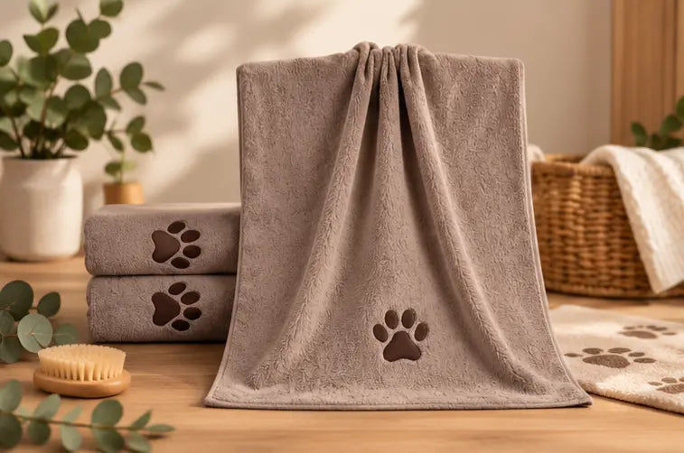 Serviette de bain pour chien et chat Au meilleur ami